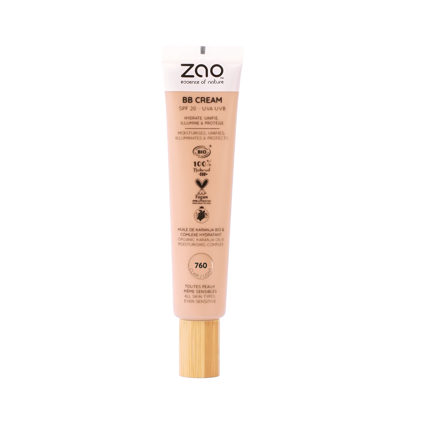 Zao BB cream - SPF 20 -Velg fargenyanse-