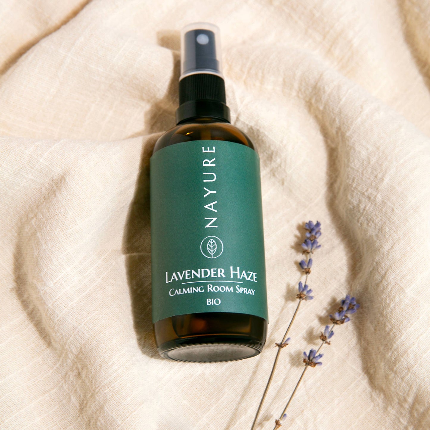 Lavendel rom spray med 100% eteriske oljer - Front bilde liggende
