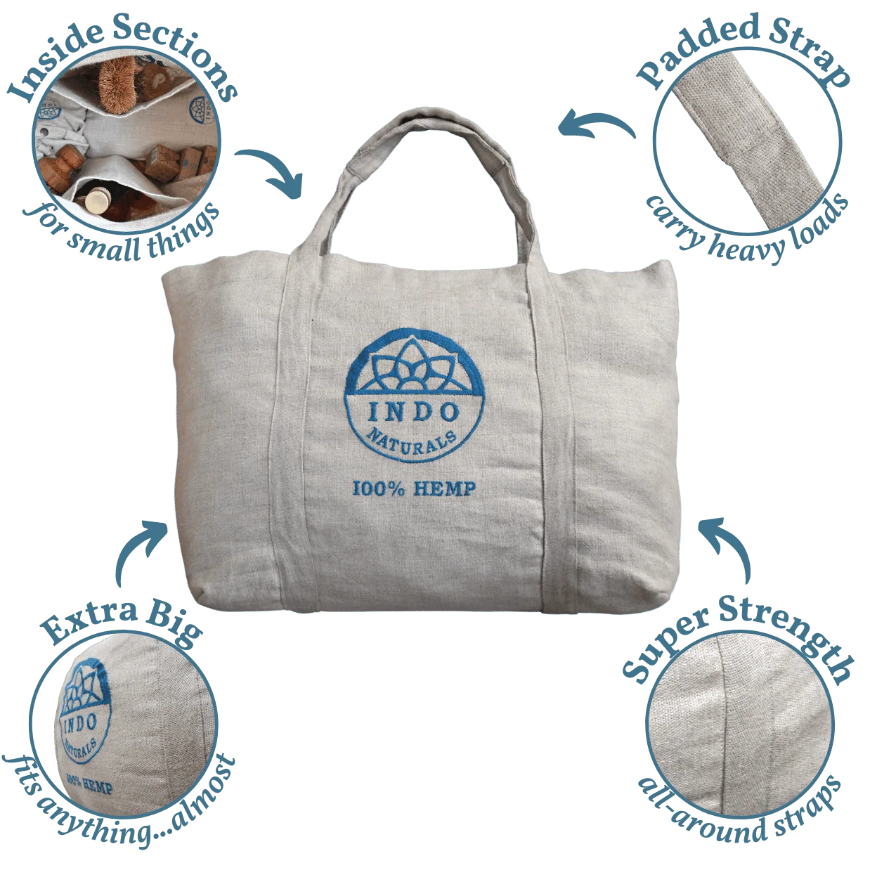 BIG BAG 100% hamp - Lev Logisk