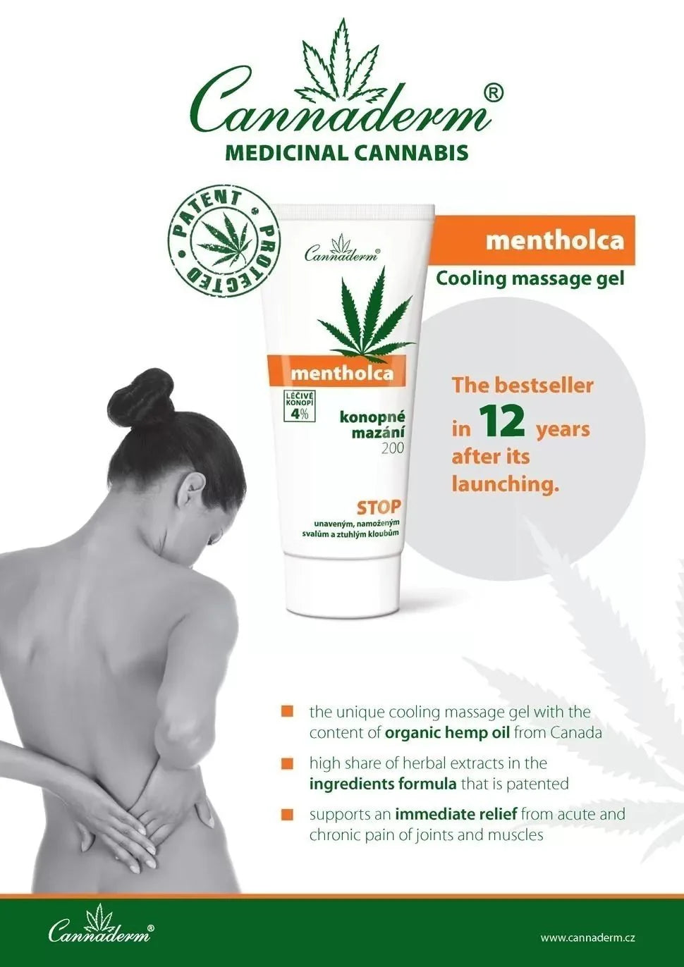 Cannaderm kjølende muskelkrem 200g - Lev Logisk