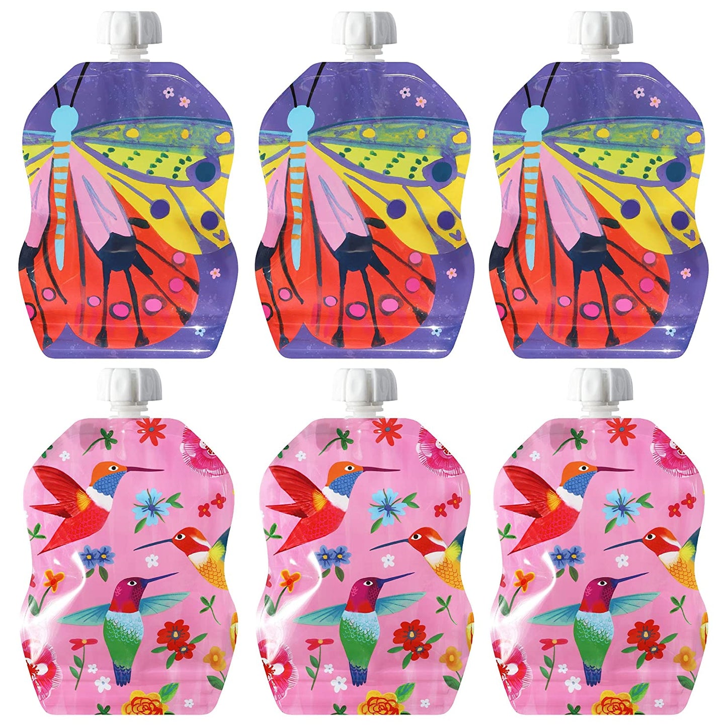 ChooMee store smoothieposer 6 pk - Sommerfugl - Lev Logisk