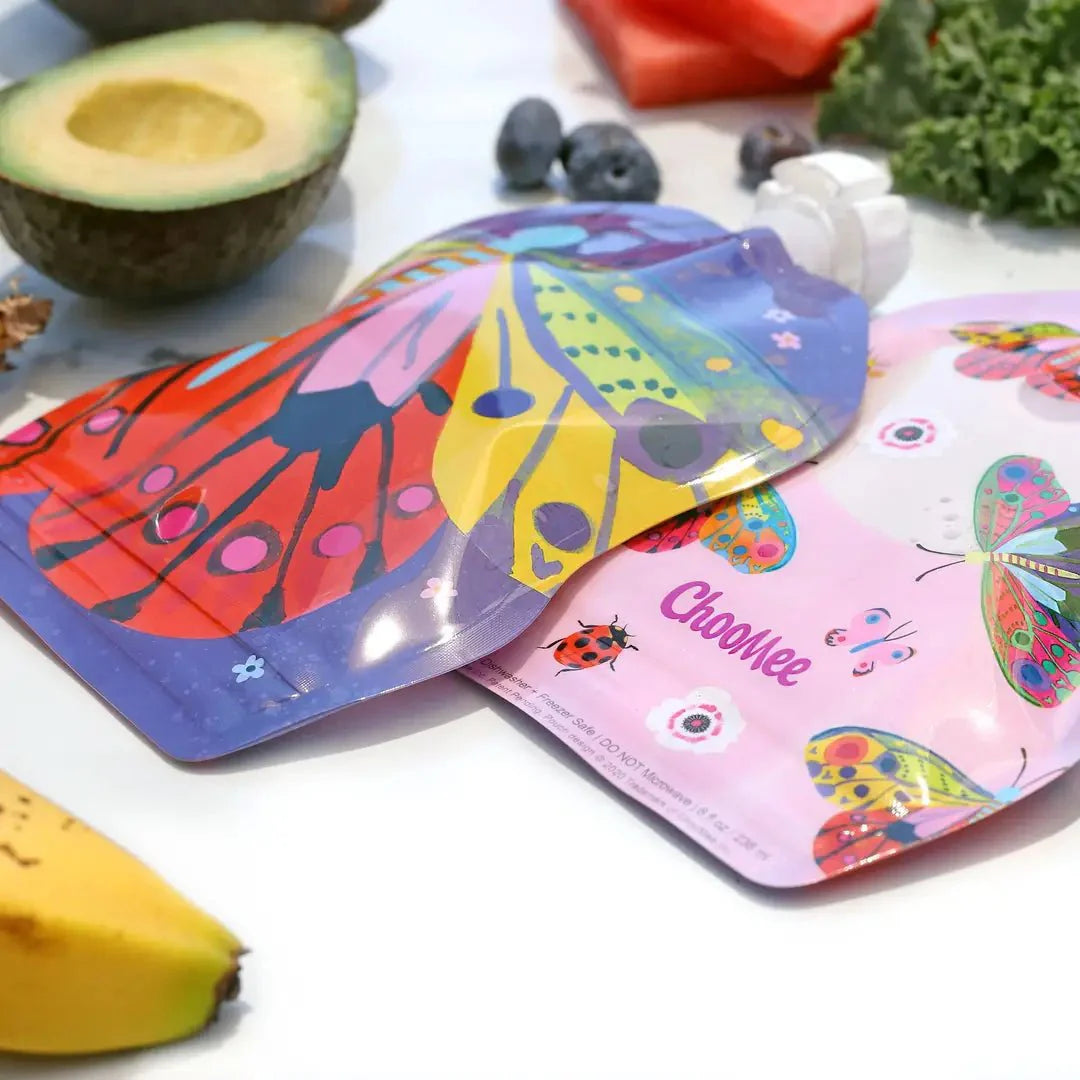 ChooMee store smoothieposer 6 pk - Sommerfugl - Lev Logisk