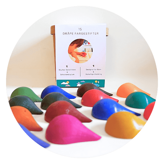 Dråpe fargestifter av bivoks - 15 pk - Lev Logisk