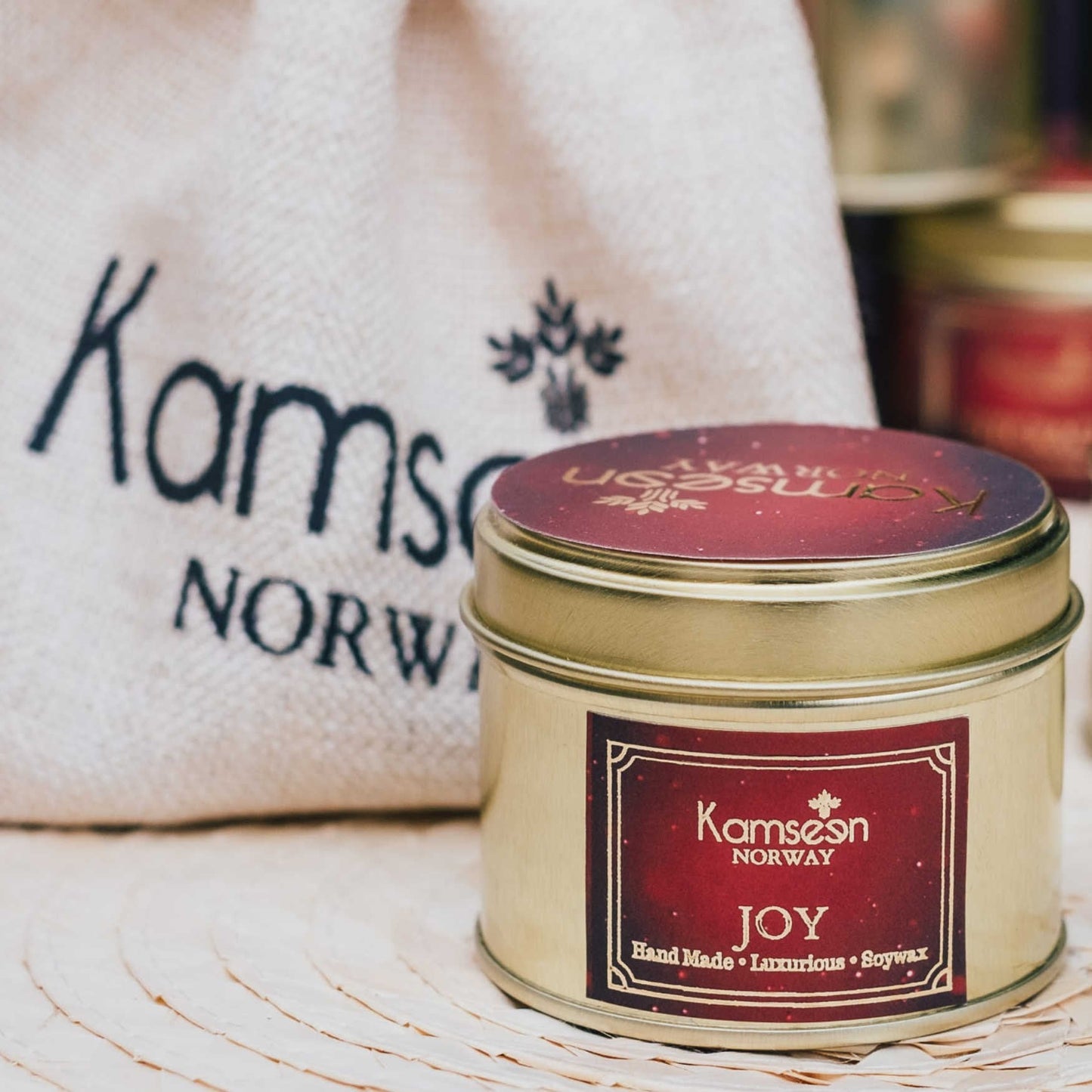 Håndlaget Duftlys fra Kamseen - Juleglede-