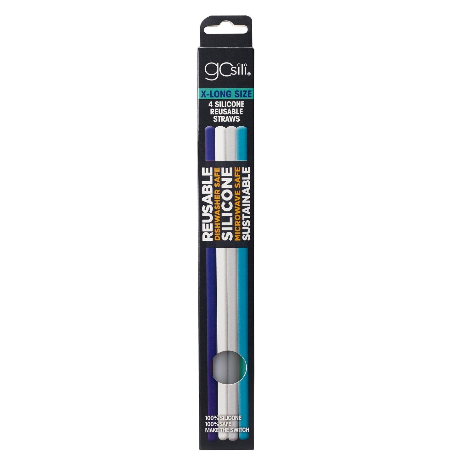GoSili XL lange sugerør 4 pk - Lev Logisk