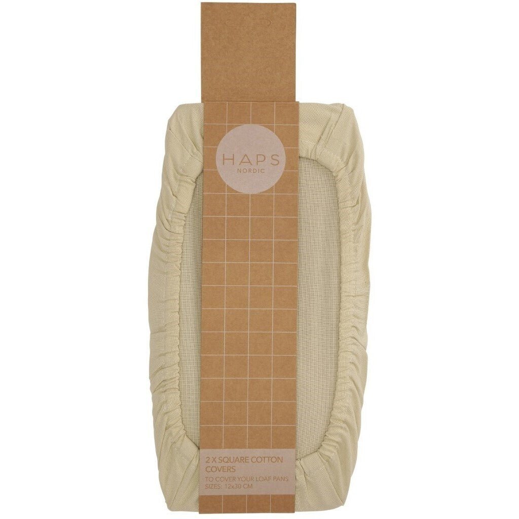 Haps Bomullstrekk rektangulære 2 - pk - Beige - Lev Logisk