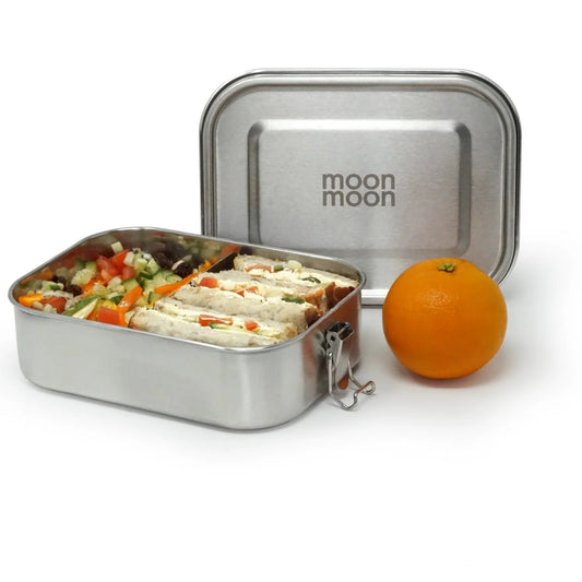 Matboks m/ inndeler i rustfritt stål - Medium - 1,2 liter MoonMoon fra Lev Logisk
