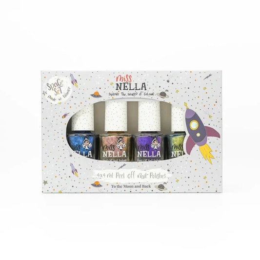 Miss Nella  -Space- neglelakksett med 4 stk - Lev Logisk
