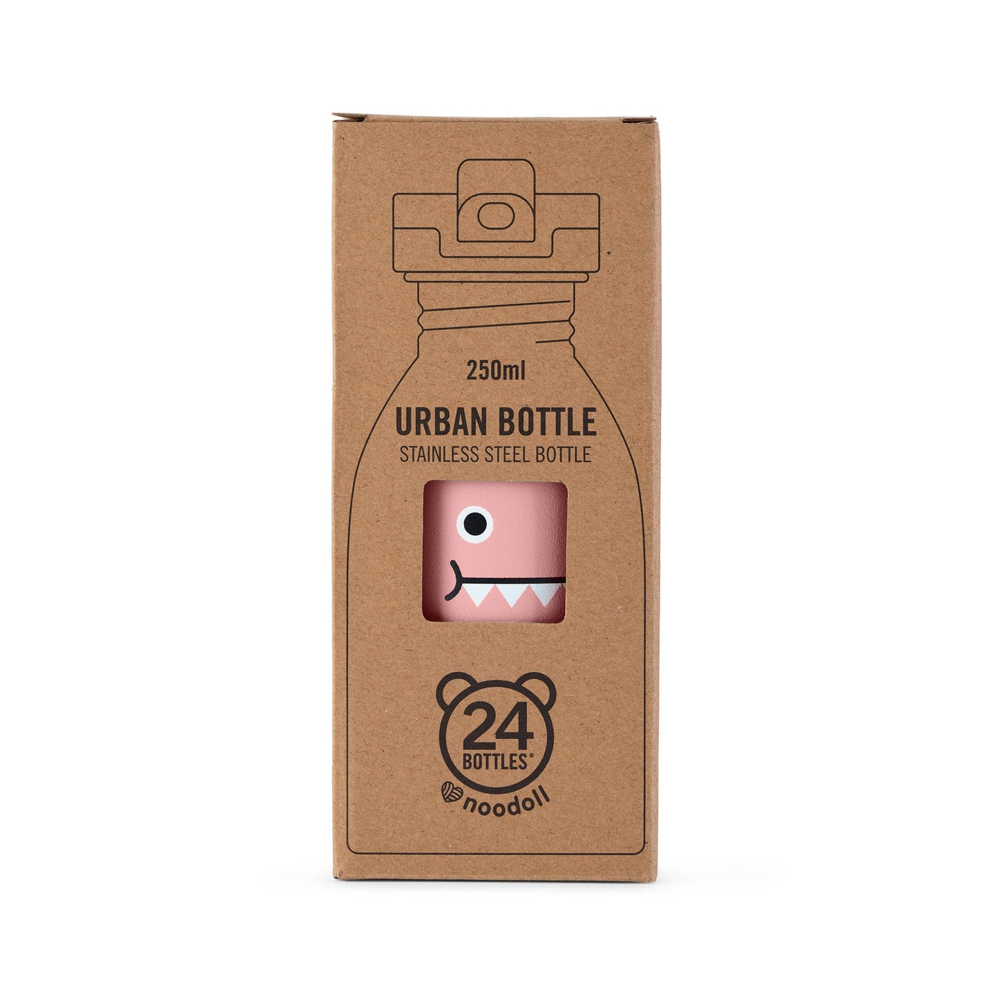 Noodoll/24 bottles drikkeflaske - Dinosaur pink - Lev Logisk