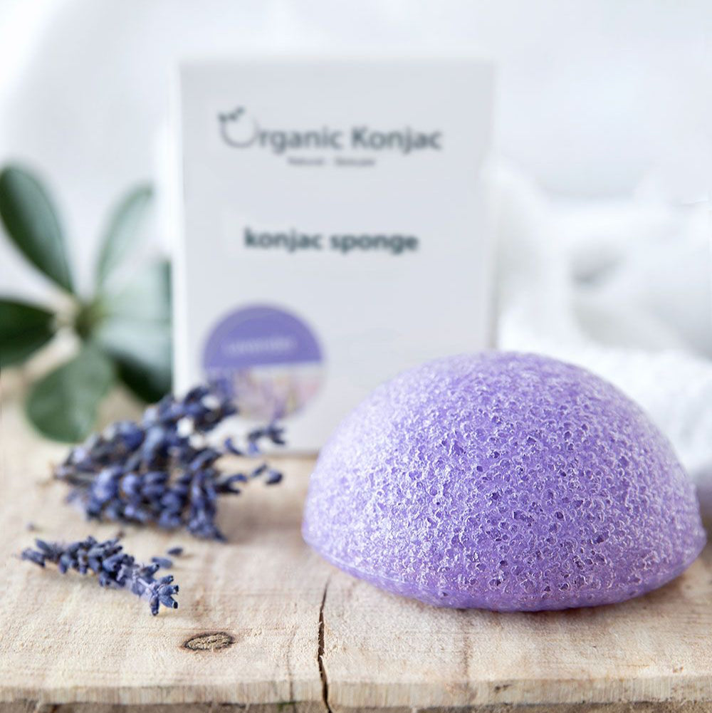 Organic Konjac Svamp Lavendel – Sart, rød og stresset hud fra Lev Logisk