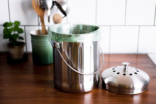 Pulito kompostspann i rustfritt stål - Lev Logisk
