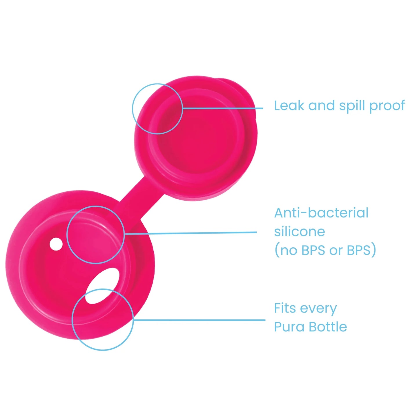 Pura Isolert sportsflaske 475 ml - pink swirl fra Lev Logisk