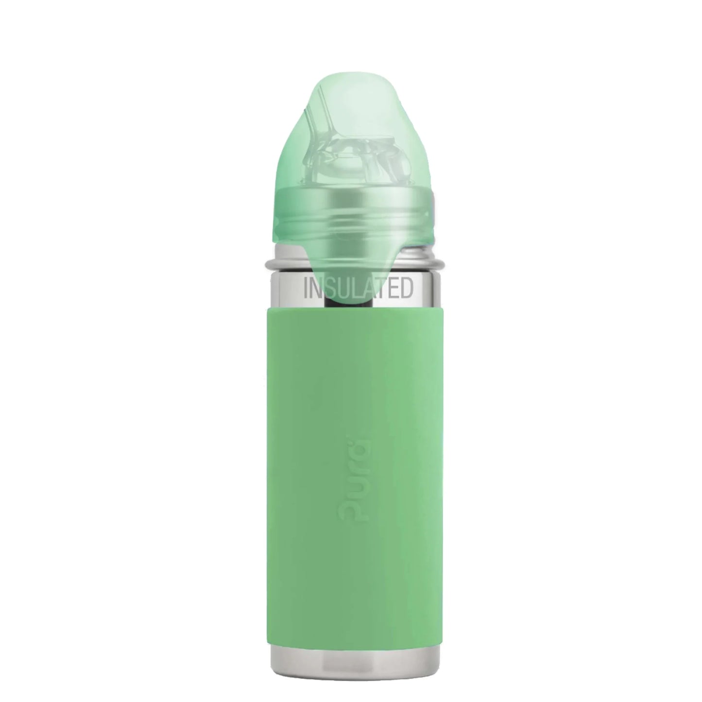 Pura Kiki ISOLERT KIDDO sugerørflaske 260 ml - Moss - Lev Logisk