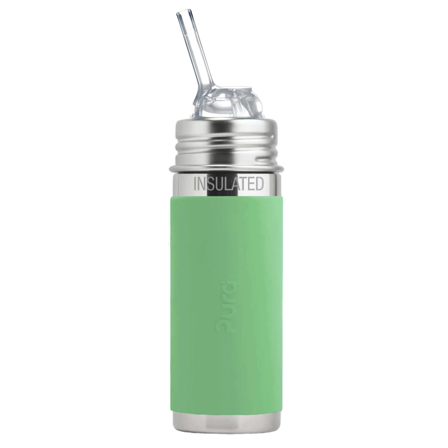 Pura Kiki ISOLERT KIDDO sugerørflaske 260 ml - Moss - Lev Logisk