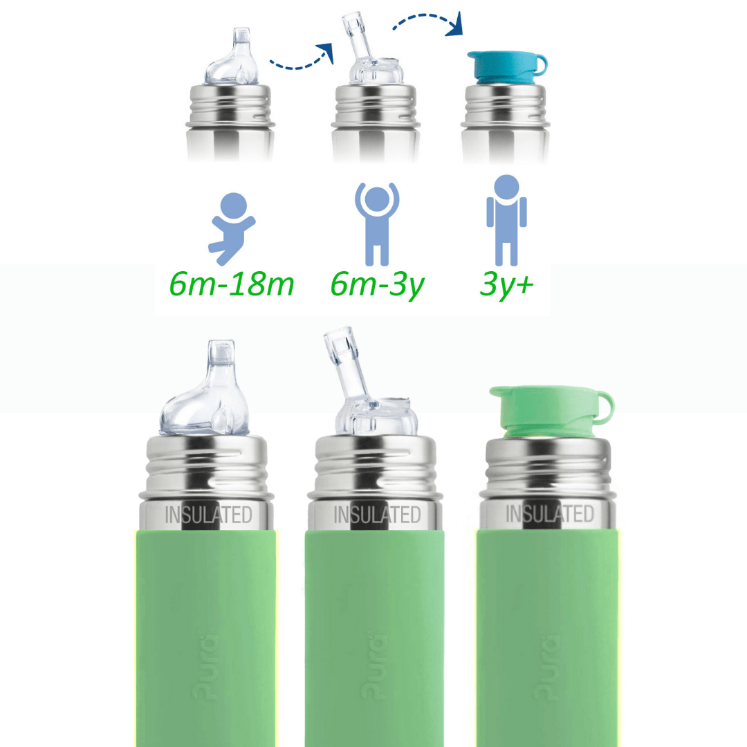 Pura Kiki ISOLERT sippyflaske 260 ml - Moss - Lev Logisk