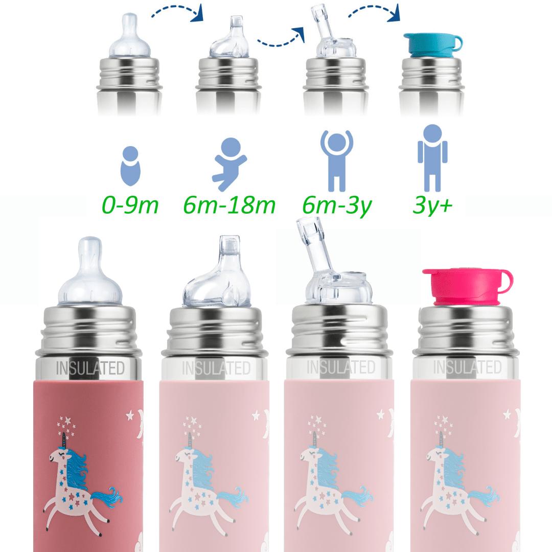 Pura Kiki ISOLERT sippyflaske 260 ml - Unicorn - Lev Logisk