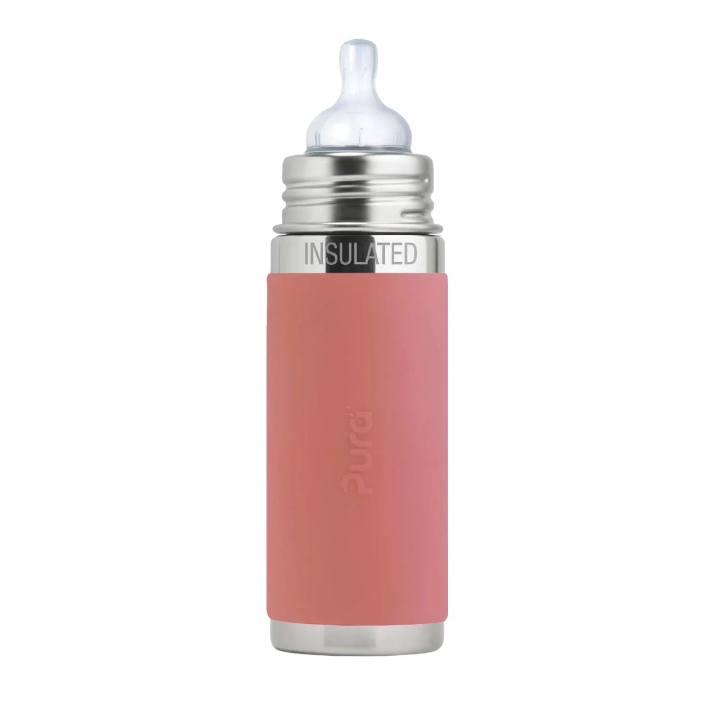 Pura Kiki ISOLERT tåteflaske 260 ml - Rose - Lev Logisk