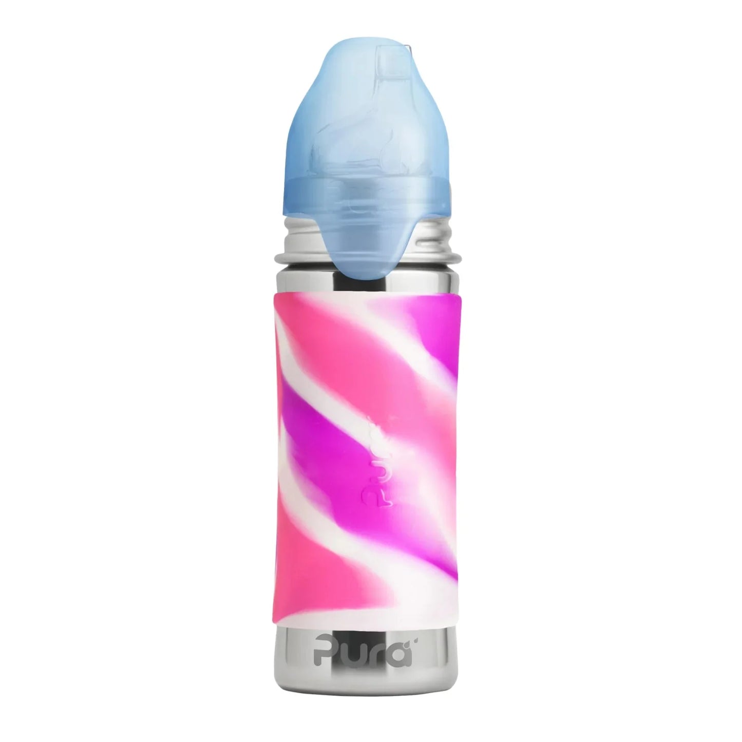 Pura Kiki sippyflaske 325 ml - Pink Swirl - Lev Logisk