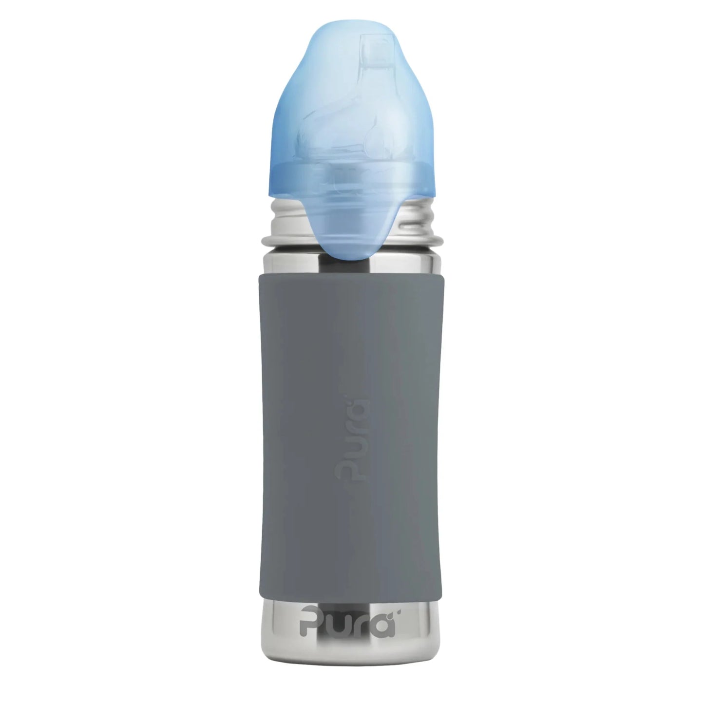 Pura Kiki sippyflaske 325 ml - Slate - Lev Logisk