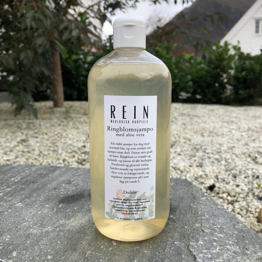 Rein hudpleie ringblomstsjampo med aloe vera - Velg størrelse - Lev Logisk