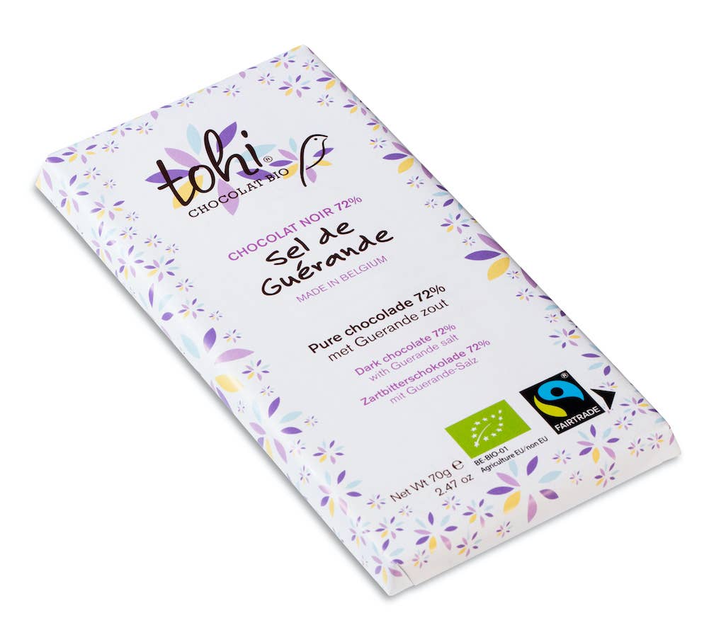 Tohi økologisk mørk sjokolade 72% Guérande salt - Lev Logisk