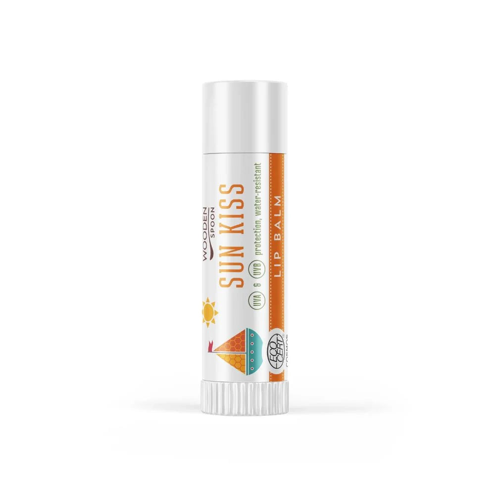 Wooden Spoon Sunkiss leppebalm med uv - beskyttelse - Lev Logisk
