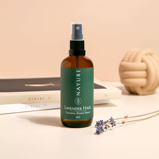 Lavendel rom spray med 100% eteriske oljer - Front bilde stånde