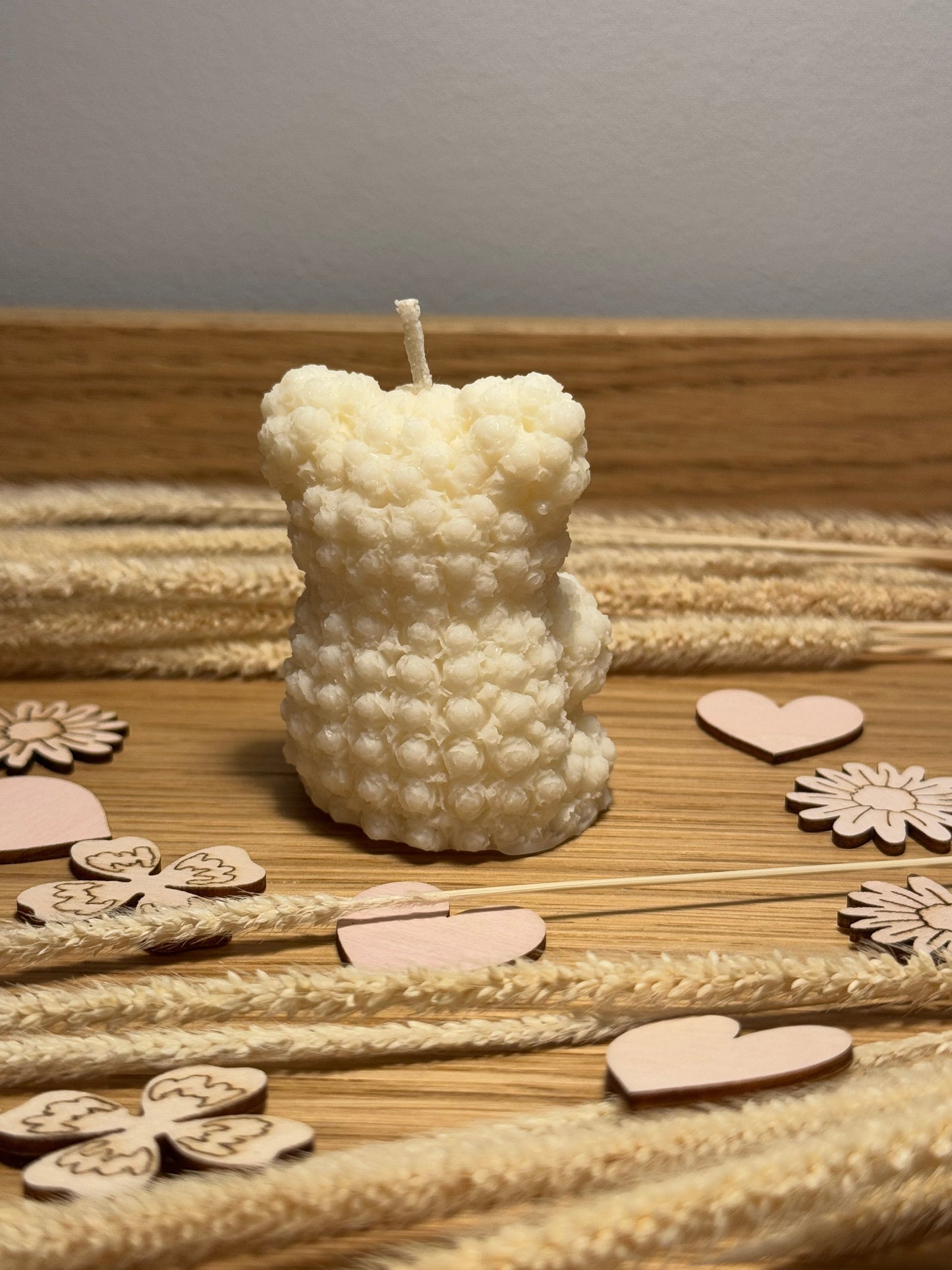 Rose bear candle