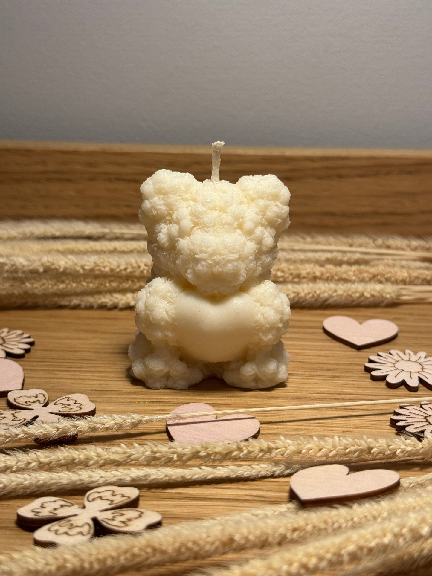 Rose bear candle