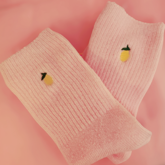 Sokker Rosa med sitron logo