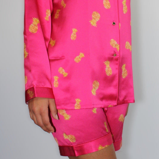 Fuksia & Ananas Silke Shorts