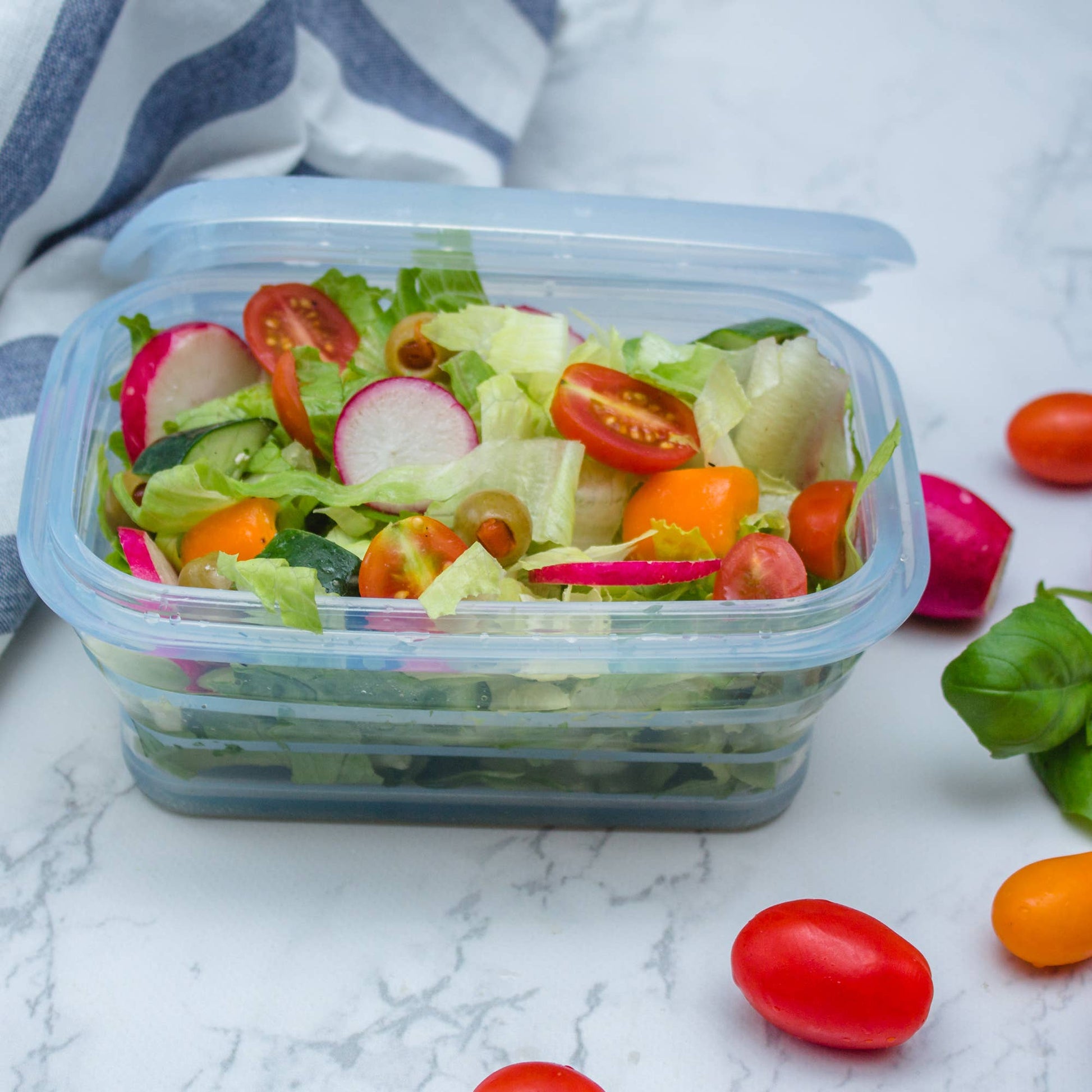 460ml sammenleggbar boks i silikon - Clear - Lev Logisk