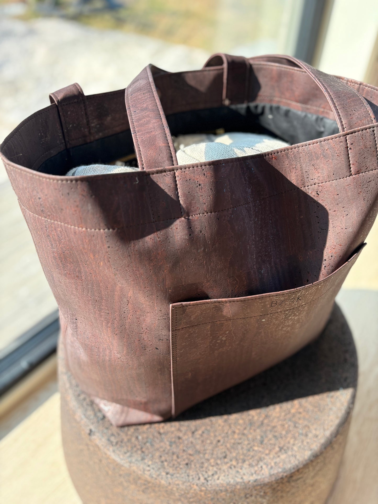 Stor hverdags- og weekendveske av korkskinn