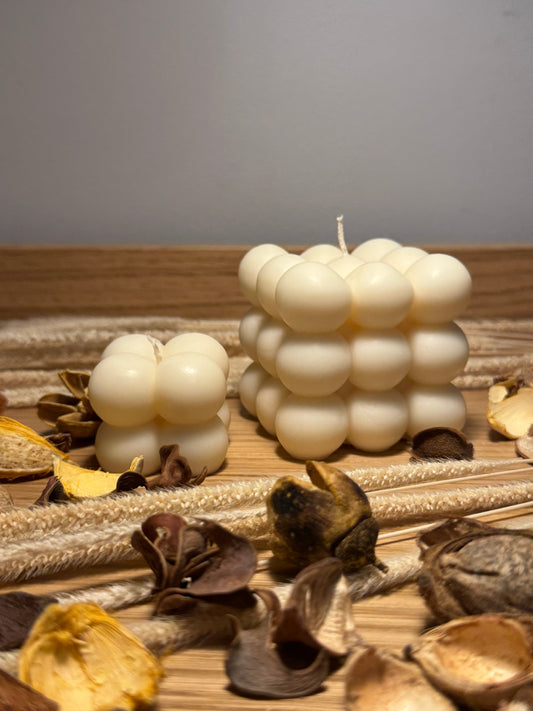 Bubble cube candle