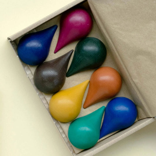 Dråpe fargestifter av bivoks - 8 pk-