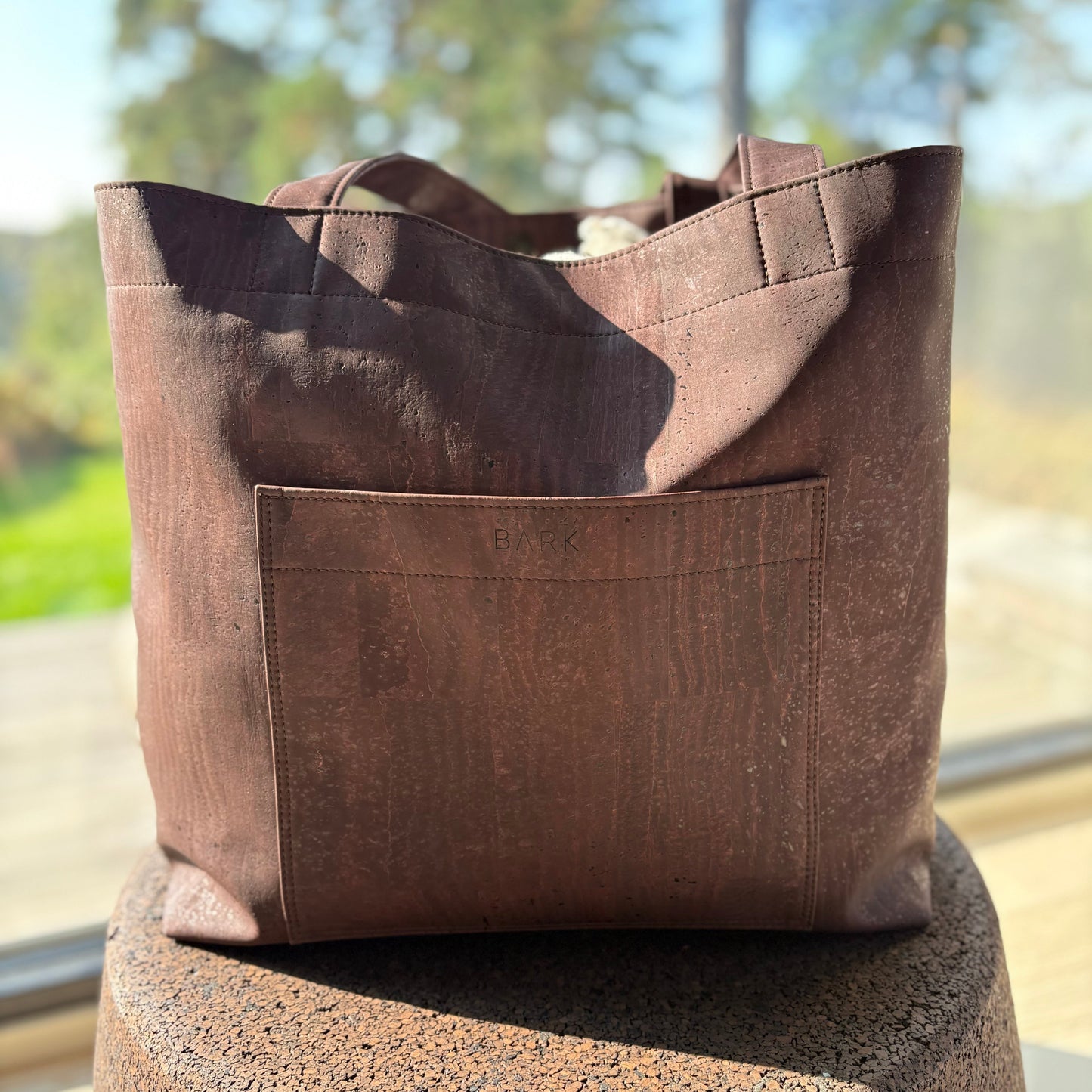 Stor hverdags- og weekendveske av korkskinn