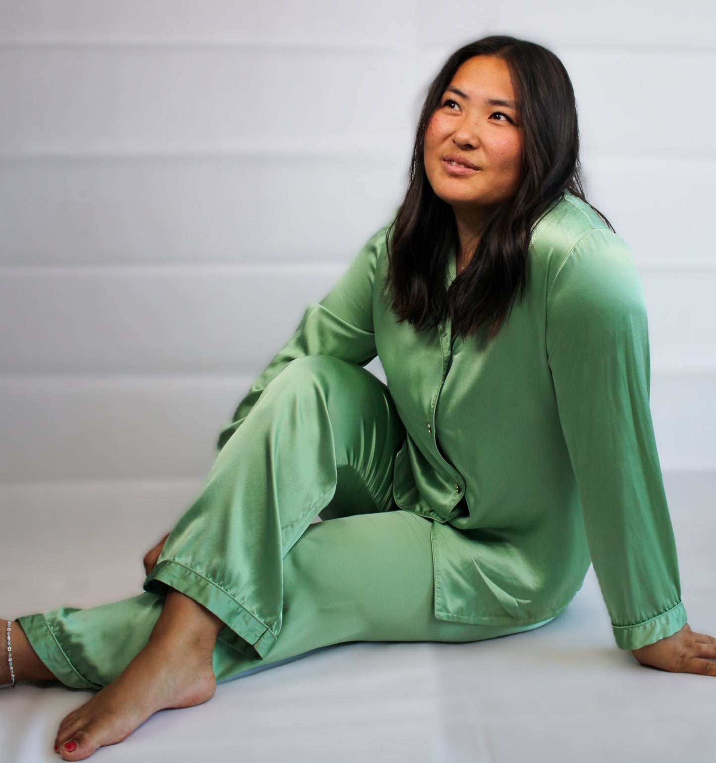 Grønn Pysjamas Silke - Limited edition