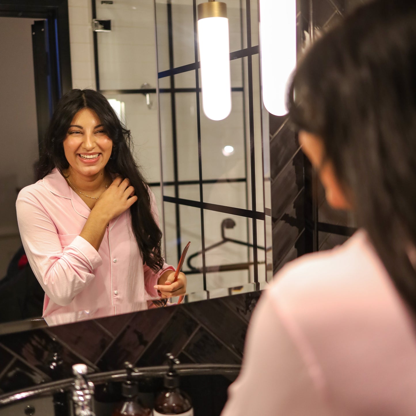 Rosa Bambus Pysjamas