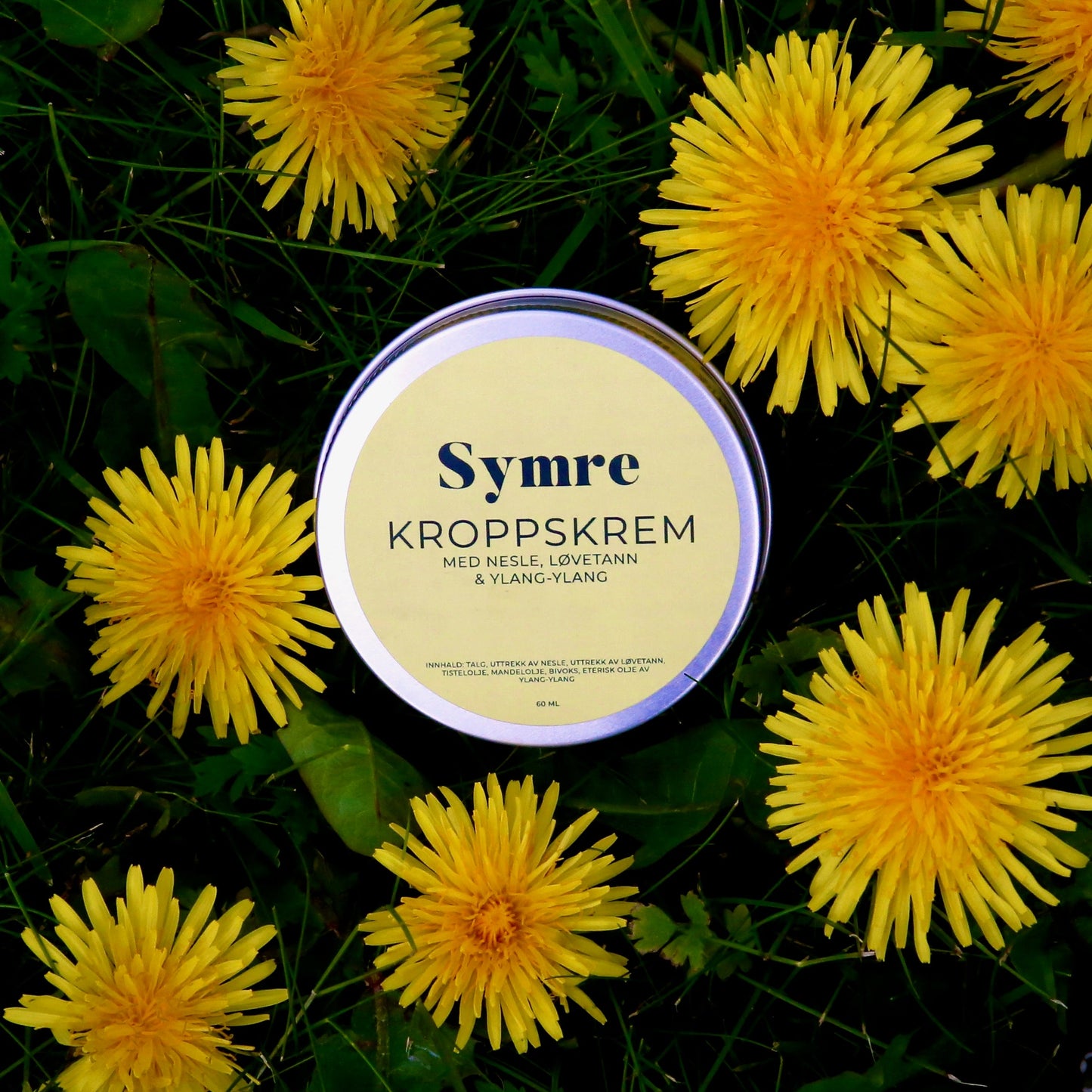 Kroppskrem med nesle, løvetann og ylang-ylang