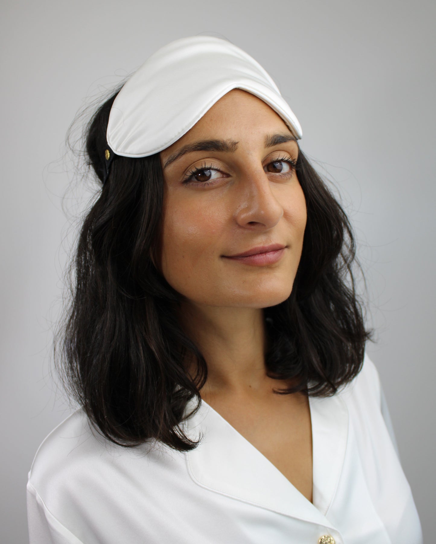 Hvit Sovemaske Silke