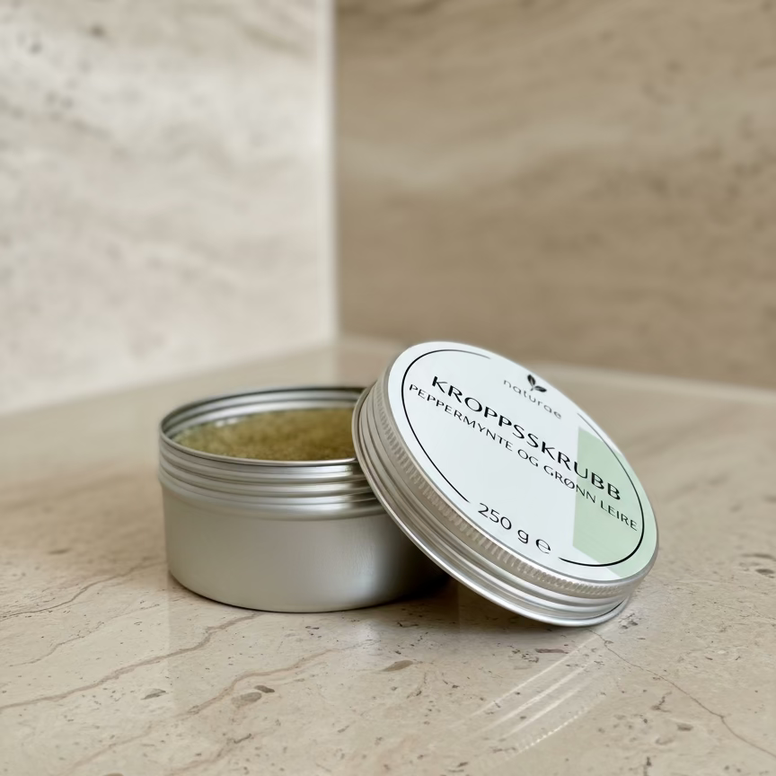 Kroppsskrubb - Peppermynte og grønn leire