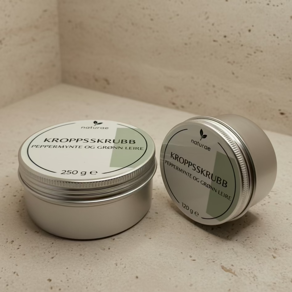 Kroppsskrubb - Peppermynte og grønn leire