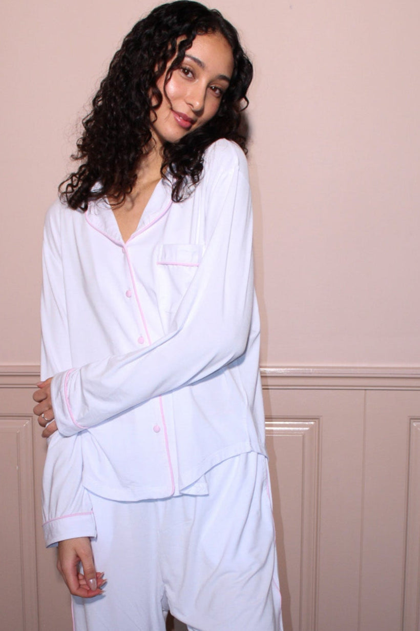 Mix 'n' Match: Hvit/Rosa overdel lang