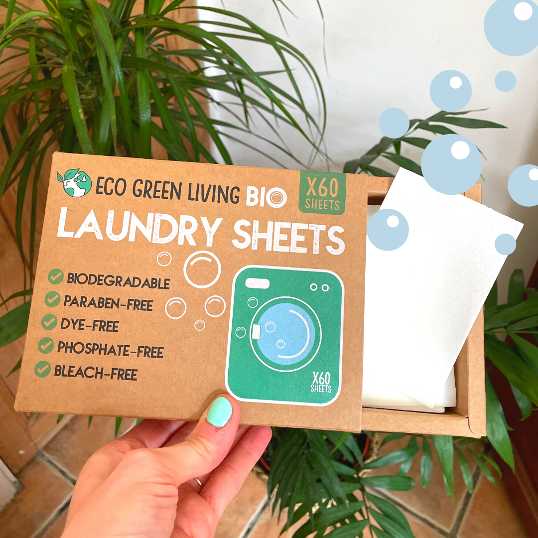 Vaskeark som er fri for giftstoffer, plastfritt,fri for farger, parabener,fosfater og blekemidler-fronrbilde av 60x vaskeark luktfrie i en avfallsfri emballasje-the organic way
