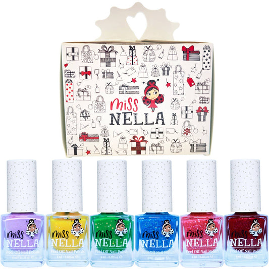 Christmas Glitter pakke med 6 stk neglelakk fra Lev Logisk
