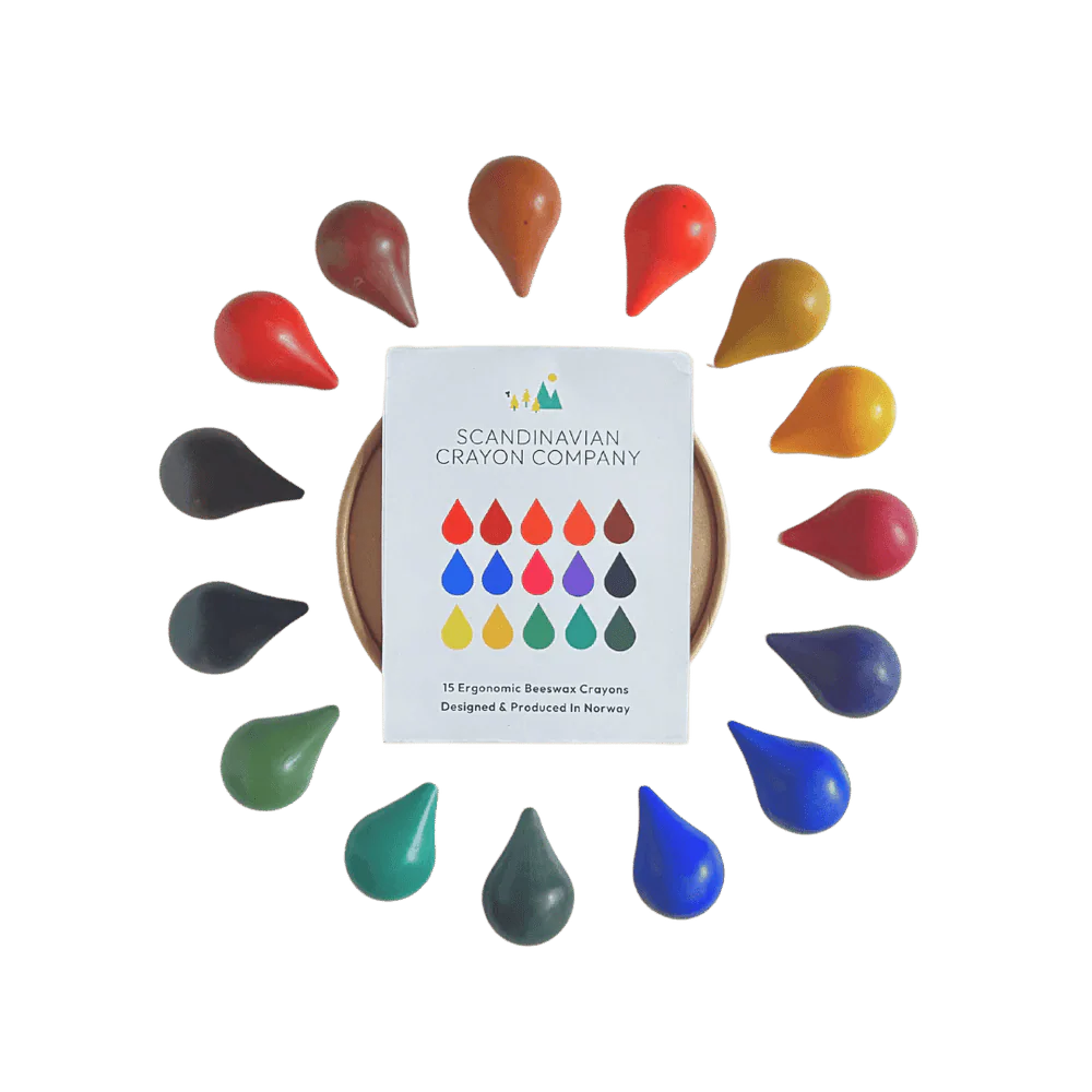 Dråpe fargestifter av bivoks - 15 pk - fra Lev Logisk