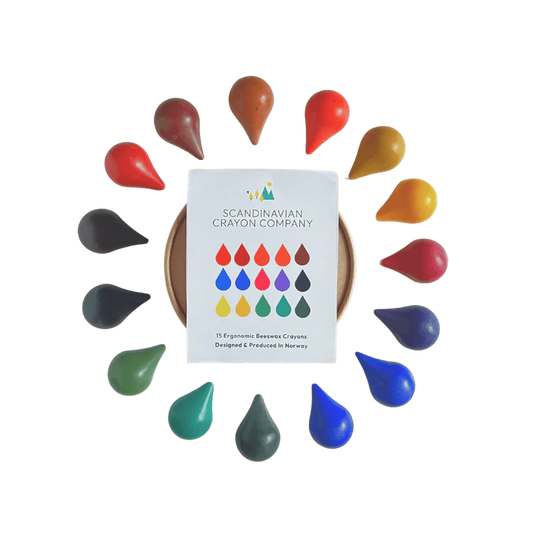 Dråpe fargestifter av bivoks - 15 pk - fra Lev Logisk