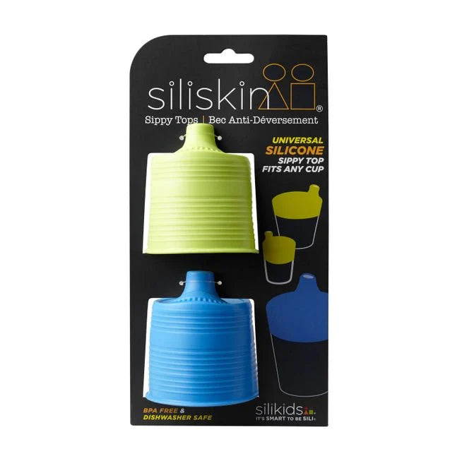 GoSili sippylokk 2 pk - Lime og blå - Lev Logisk