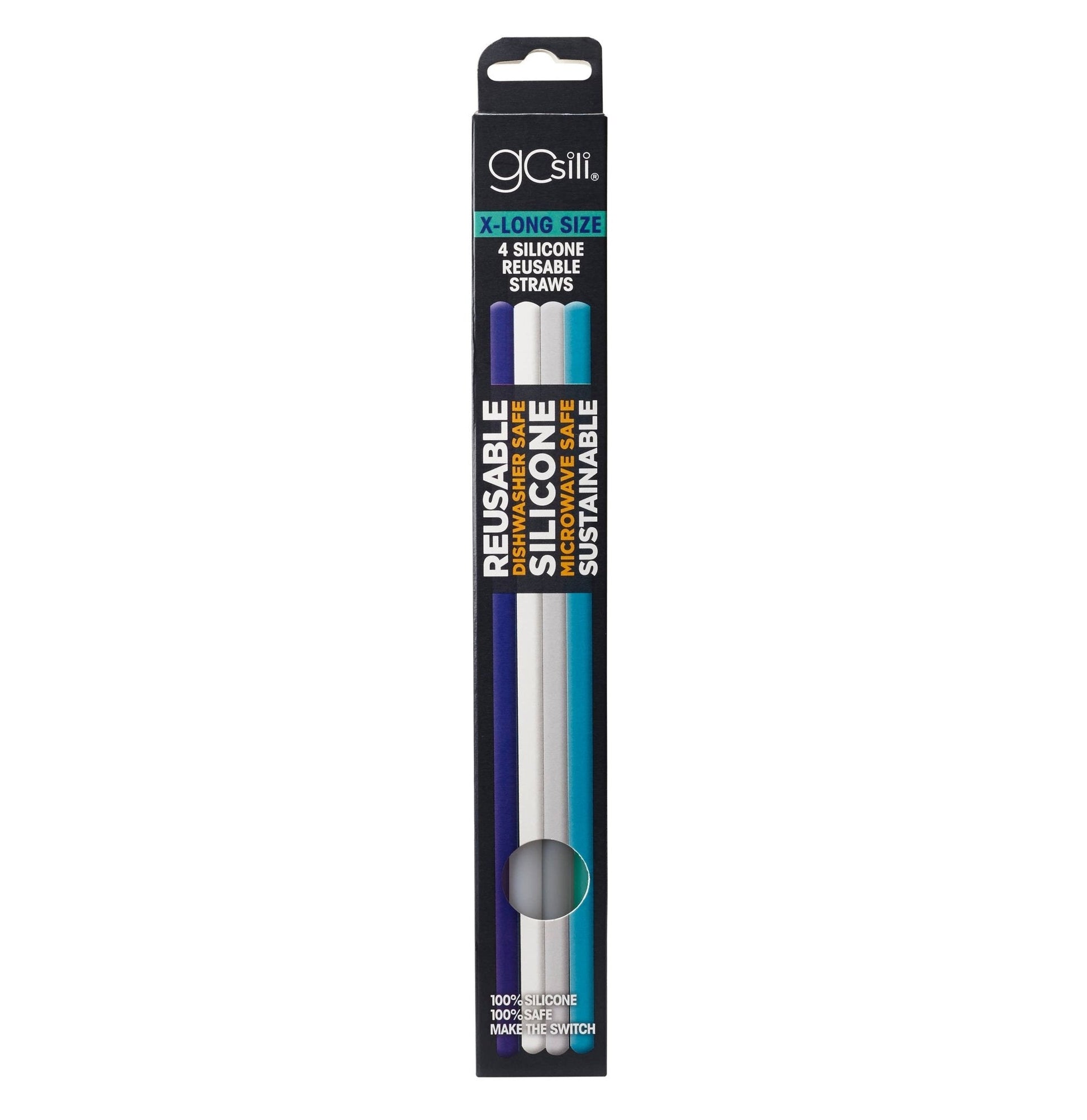 GoSili XL lange sugerør 4 pk - Lev Logisk