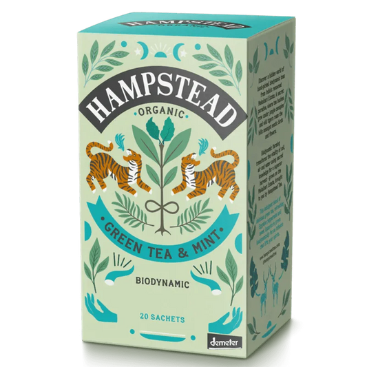 Hampstead Tea økologisk grønn te med mint 20 poser fra Lev Logisk